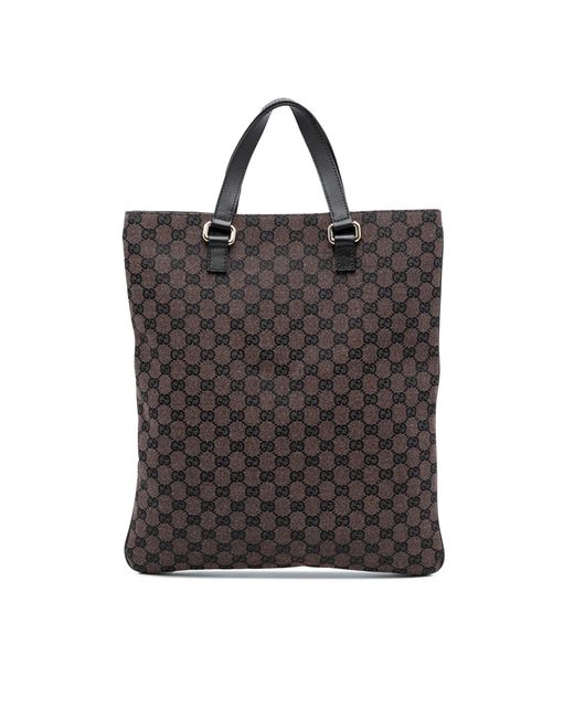 Gucci Black Pre-Owned Gg Canvas Tote