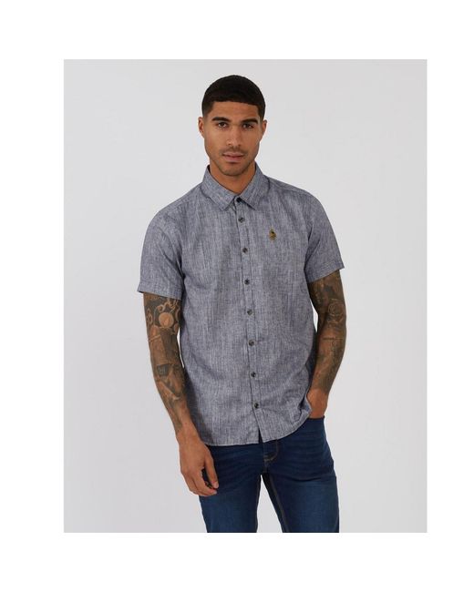 Luke 1977 Gray Linen Shirt for men
