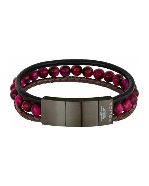 Police Red Pj26552Blu.03 Bracelet for men