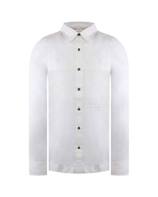 Timberland White Solid Shirt for men