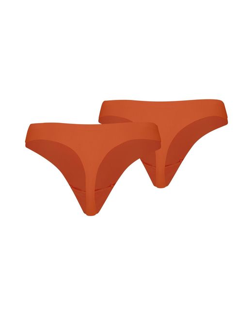 PUMA Orange Seamless String Thong Underwear