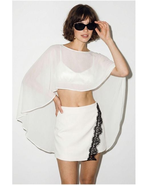 Bianco Lucci White Elastane Blouse