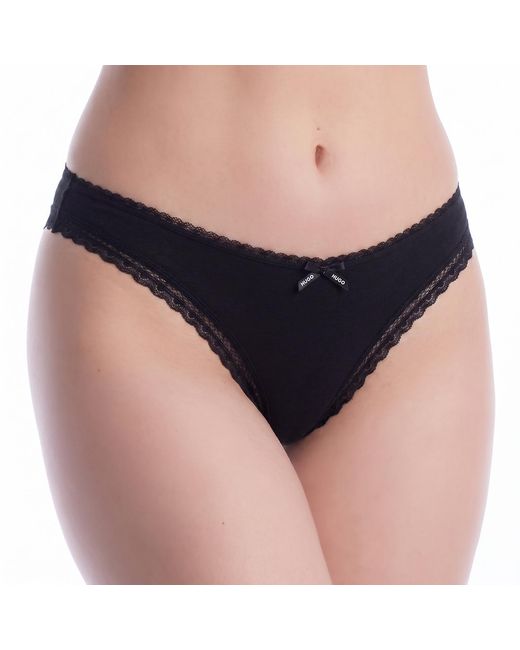 Boss Black Microfiber Thong With Lace 50545732