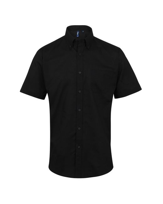 PREMIER Black Signature Oxford Short Sleeve Work Shirt for men