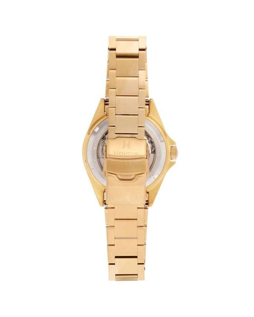 Heritor Metallic Calder Stainless Steel Watch for men
