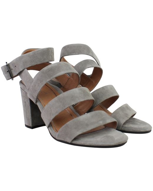Vionic Gray Perk Blaire Heeled Sandals Suede