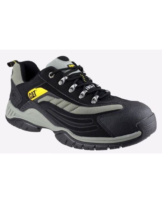 Caterpillar Safety Black Moor Leather Trainer for men