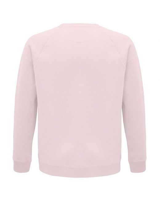 Sol's Pink Adult Space Organic Raglan Sweatshirt (Pale)
