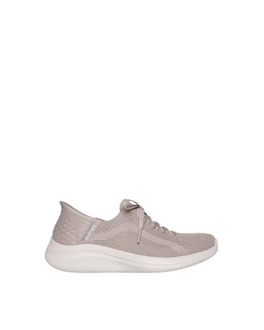 Skechers Gray Ultra Flex 3.0 Lace Slip-Ins
