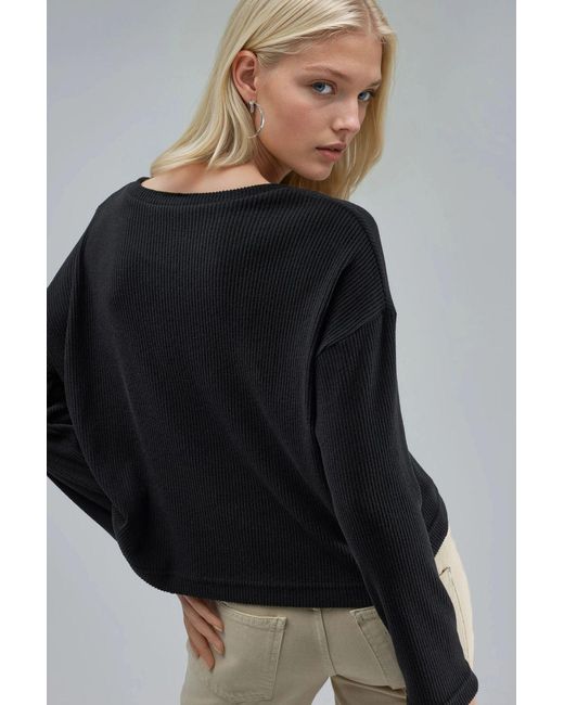 Busem Black Rippstrick Crew Neck Pullover
