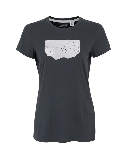Regatta Black Ladies Fingal Printed Stretch T-Shirt (Seal)