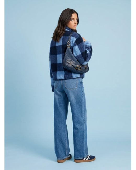 Urban Bliss Blue Check Fleece Jacket