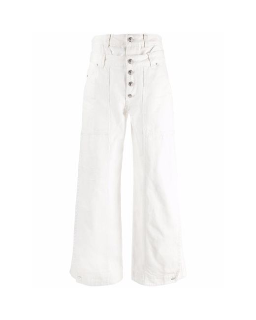 DIESEL White D-Laly-Sp Flare Fit Jeans¬