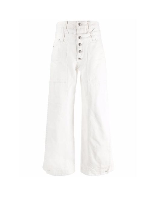 DIESEL D-laly-sp Witte Flare-fit Jeans in het White