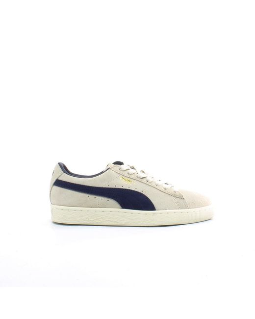 PUMA Blue Suede Classic Leather Lace Up Trainers 365587 02 for men