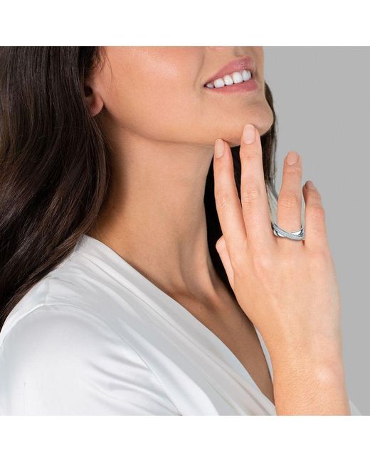 Tresor 1934 Metallic Trilani Sterling Ring