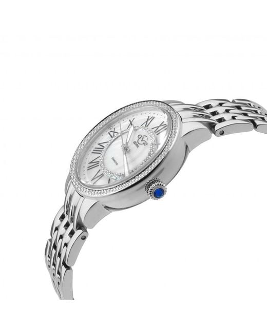 Gv2 White Astor Ii Dial Stainless Steel Watch