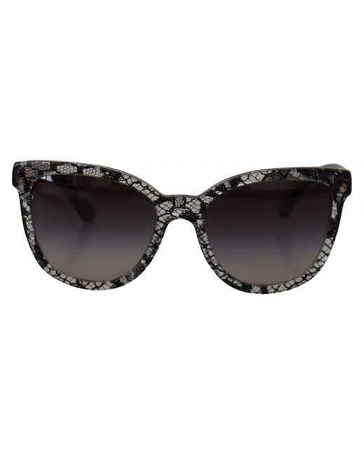 Dolce & Gabbana Black Lace Acetate Frame Shades Dg4190 Sunglasses