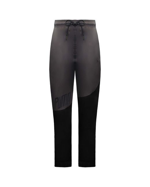 PUMA Gray Logo Track Pants for men