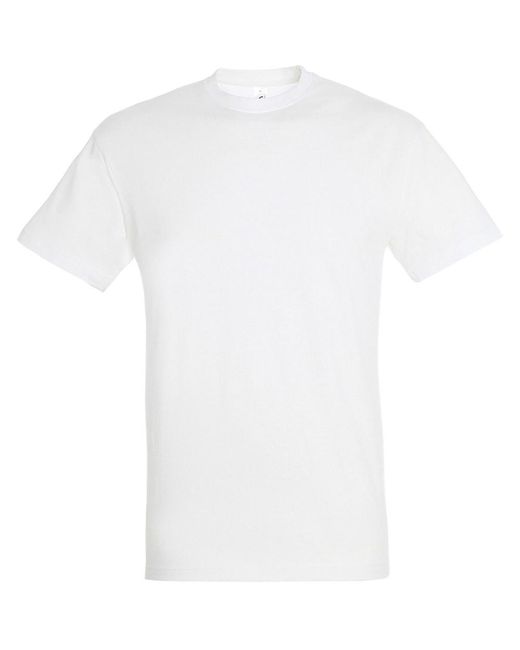 Sol's White Regent Short Sleeve T-Shirt Cotton for men