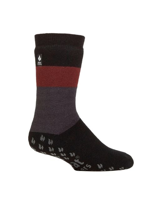 IOMI Brown 1 Pack Thick 3.1 Tog Non Slip Thermal Slipper Socks For Raynauds for men