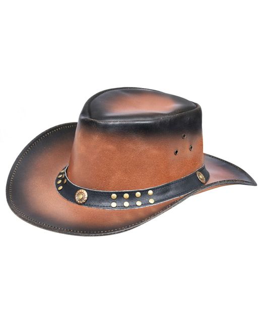 Infinity Leather Black Australian Smoke Western Style Cowboy Outback Real Aussie Bush Hat
