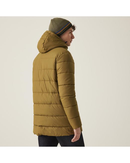 Regatta Green Laviver Hooded Warm Winter Outdoor Padded Jacket Coat for men