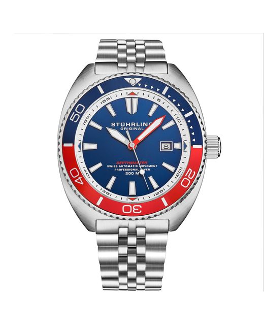 Stuhrling Gray Automatic Depthmaster Diver Watch for men