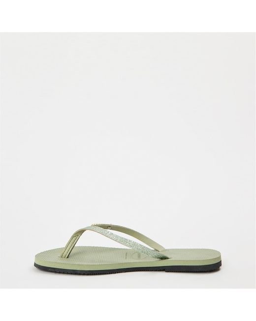 Havaianas Green Hav. You Shine Ballet Rose 33 34 Flip Flops