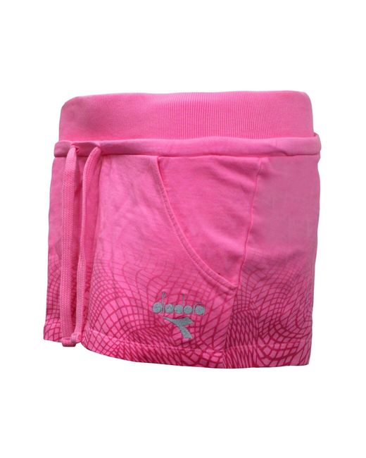 Diadora Pink Logo Shorts Textile