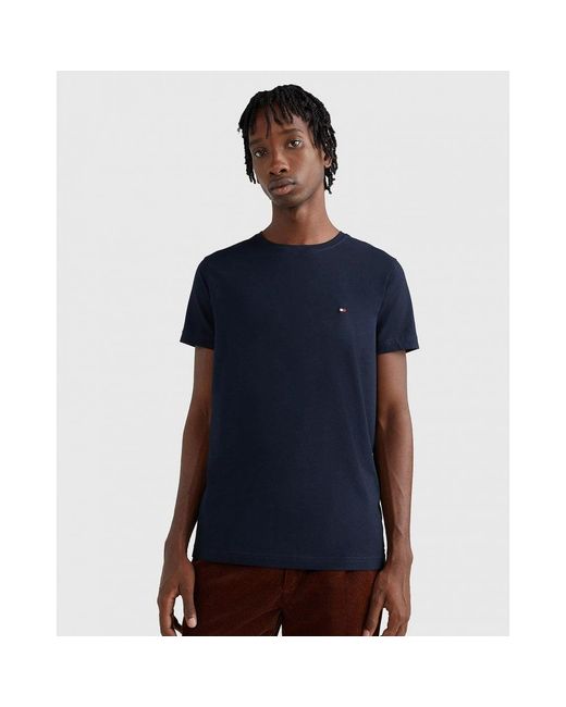 Tommy Hilfiger Blue Core Stretch Slim C-Neck T-Shirt for men