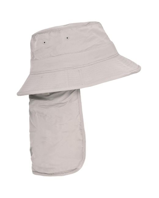 Trespass White Adults Bearing Bucket Hat With Neck Protector