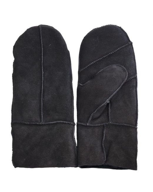 Infinity Leather Blue Genuine Real Sheepskin Suede Mittens Warm Gloves