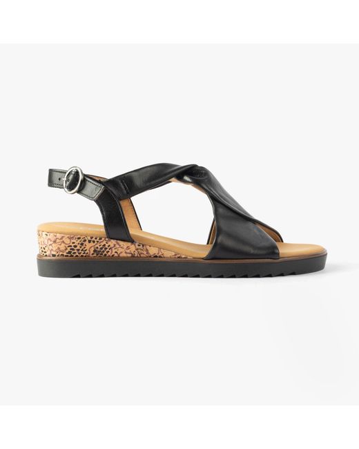 Gabor Black Rich Sandals Leather