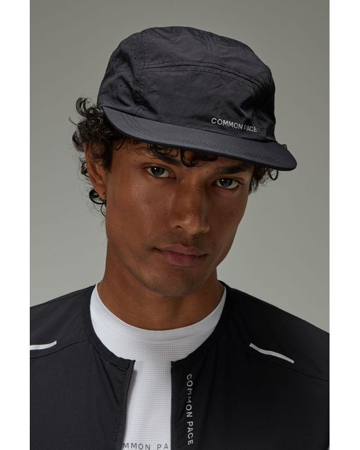 BoohooMAN Black Common Pace Running 5 Panel Cap for men