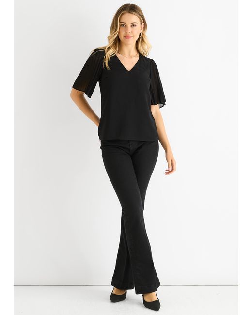 Gini London Black Foil Velour Midi Dress