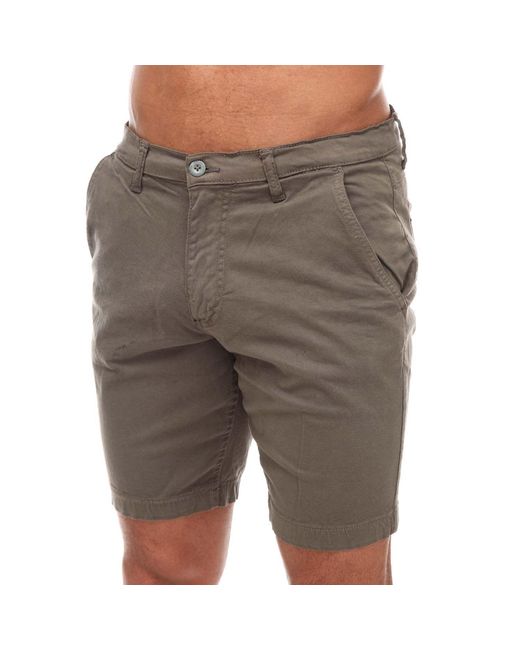 Duck and Cover Gray Moreshore Chino Shorts for men