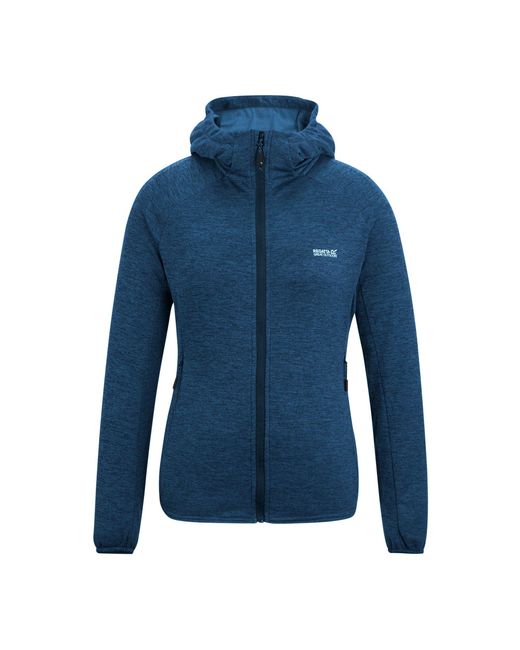 Regatta Blue Ladies Ferna Stretch Hooded Fleece Jacket (Aviator)