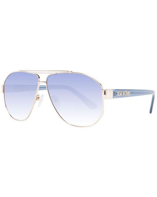 Guess Blue Aviator Sunglasses With Gradient Lenses