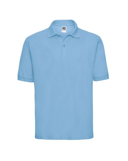 Russell Blue Polycotton Pique Polo Shirt (Sky) for men
