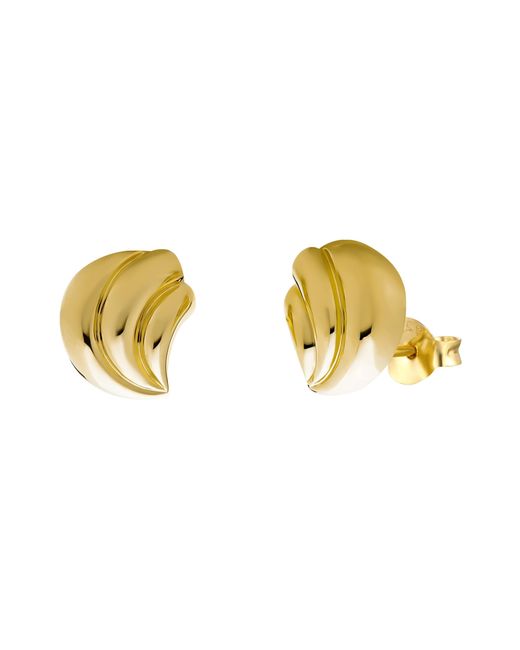 The Jewellery Stockroom Metallic Plated Swirl Stud Earrings