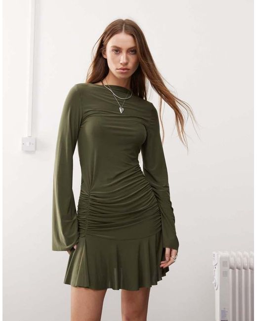 Collusion Green Slinky Dress
