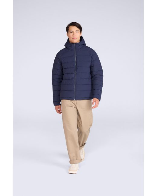 Mountain Warehouse Blue 'Light Cloud Cosi' Padded Jacket With Zipped Pockets Water Resistant Coat for men