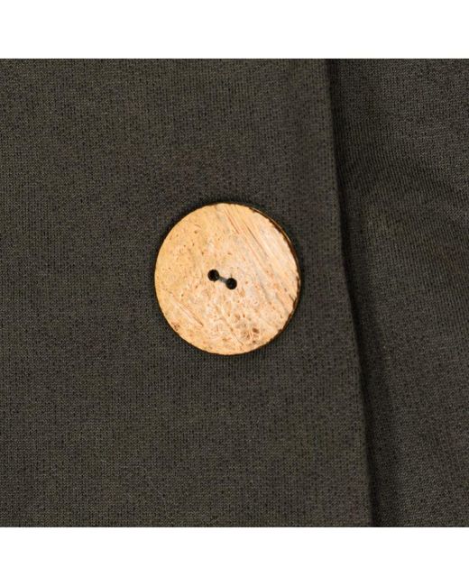 Buff Green Neck Gaiter With Buttons