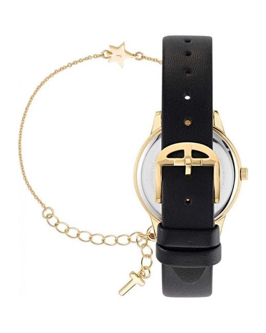 Ted Baker Black Bkgfw2302 Ladies Fitzrovia Watch And Bracelet Gift Set