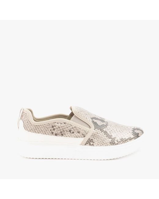 Rocket Dog White Becki Rawley Slip On Trainers Animal