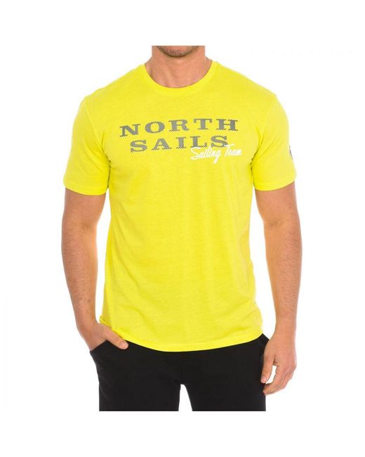 North Sails Yellow Short Sleeve T-Shirt 9024030 for men