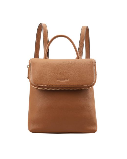 Paul Costelloe Brown Nanay Leather Backpack Bag