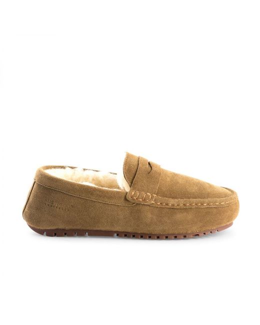 Aus Wooli Brown Australia Terrigal Cosy Moccasins for men