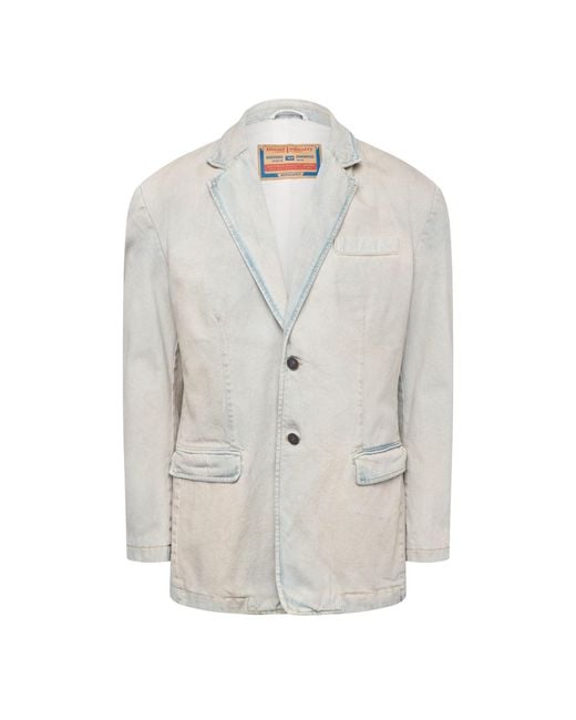 DIESEL Gray L Krix Giacca Leather Jacket for men
